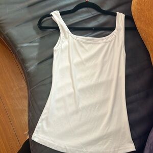 Stretchy white tank top.